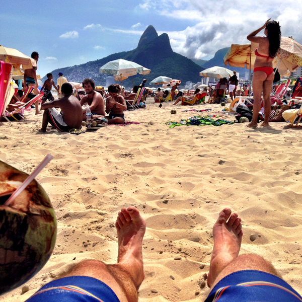 Ipanema Beach in Rio de Janeiro, Brazil