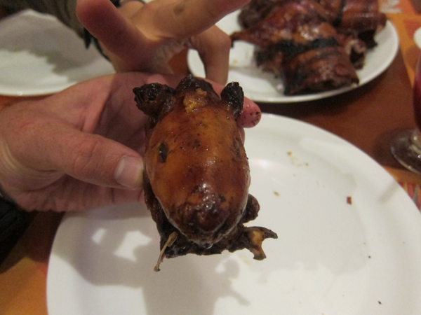 Eating Cuy in Cuenca Ecuador