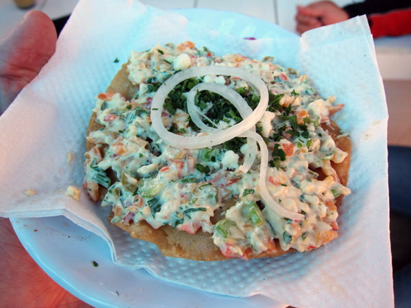 Guatemalan Food - Tostadas con Pollo