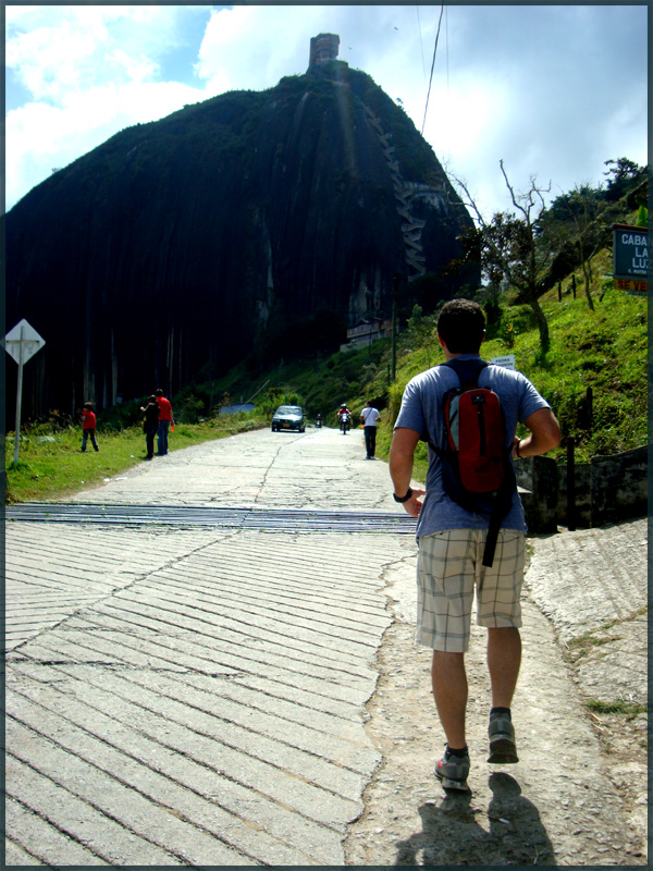 Walking up to La Piedra outside Guatape, Colombia