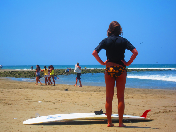 Surfing in Mancora Peru