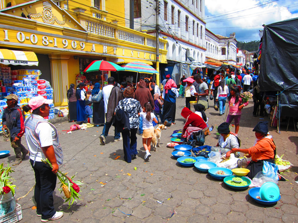 Otavalo Market in Otavalo Ecuador - Bean Pickers