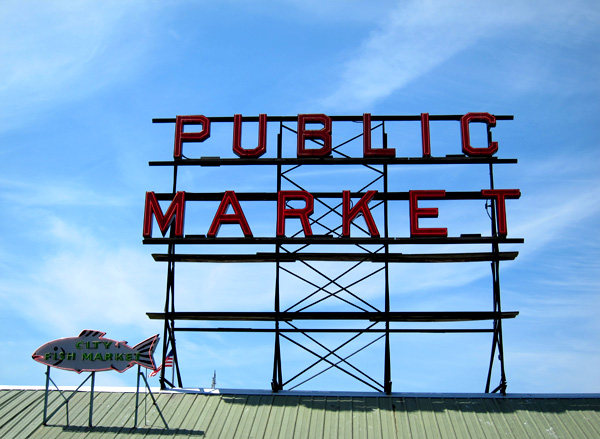 Pike Place Public Farmers' Market in Seattle Washington