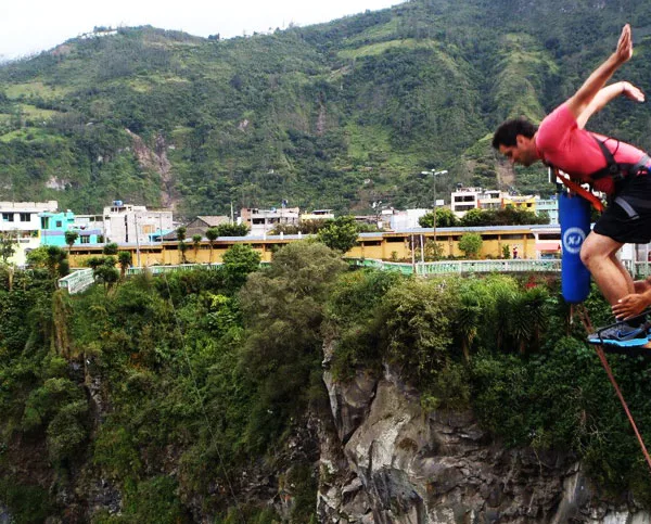 Bridge Jumping in Banos, Ecuador