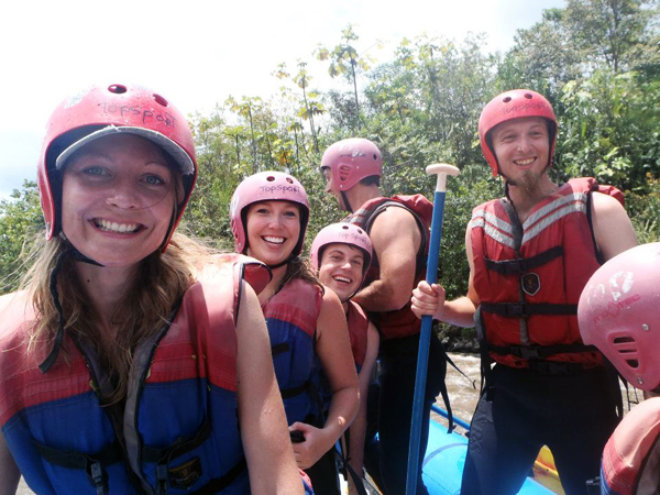 Whitewater rafting in Banos Ecuador