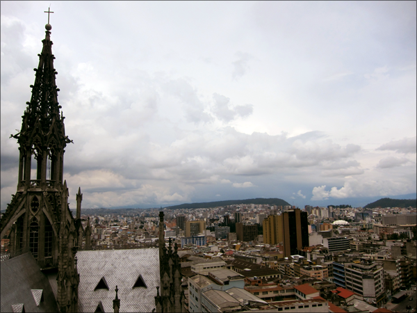 La Basilica de Quito - Quito Skyline in Quito, Ecuador