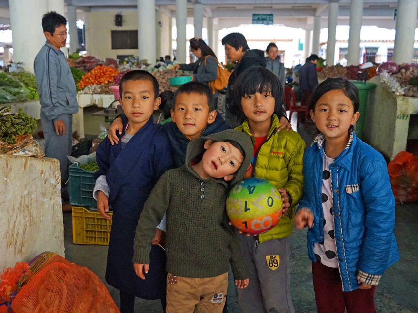 Capital of Bhutan - Thimphu Public Market Kids