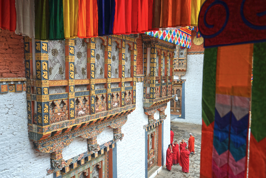 Buddhist Monks in Bhutan