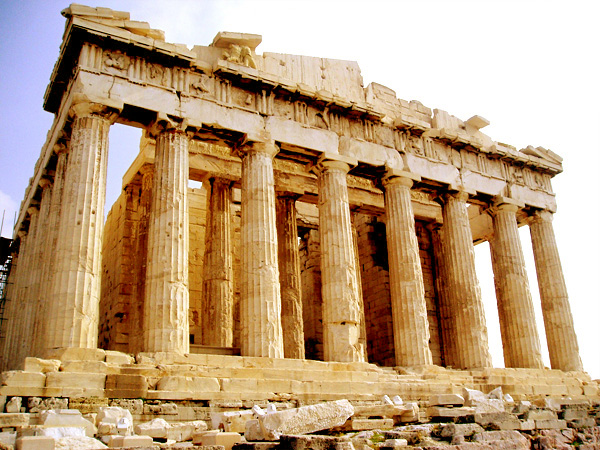 The Parthenon at the Acropolis in Athens, Greece