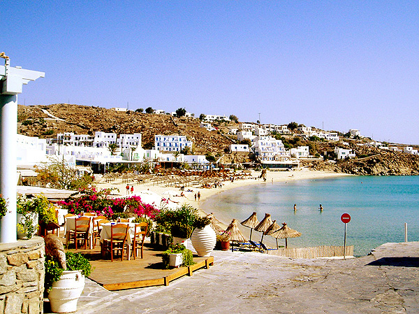 Beach in Mykonos, Greece