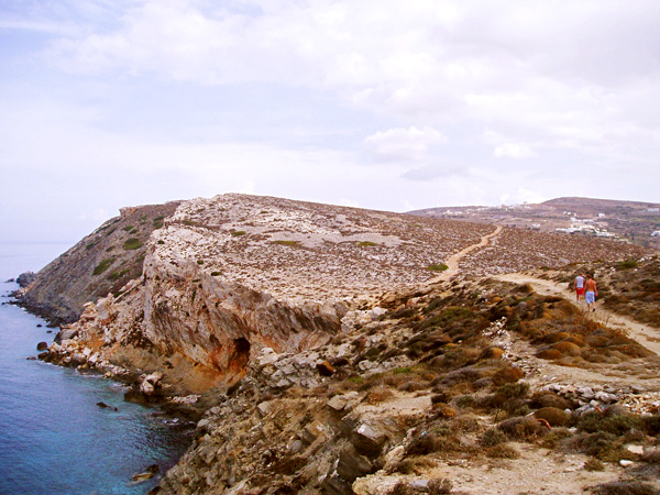 Exploring the coastline in Paros, Greece