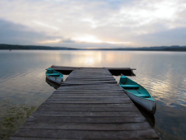 The docks in Flores, Guatemala