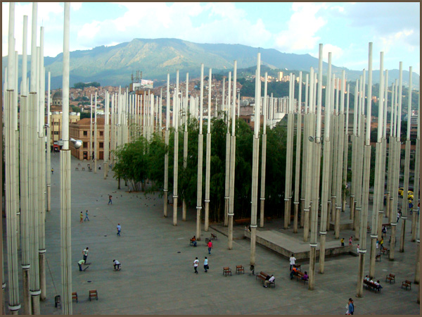 Plaza de Cisneros in Central Medellin, Colombia