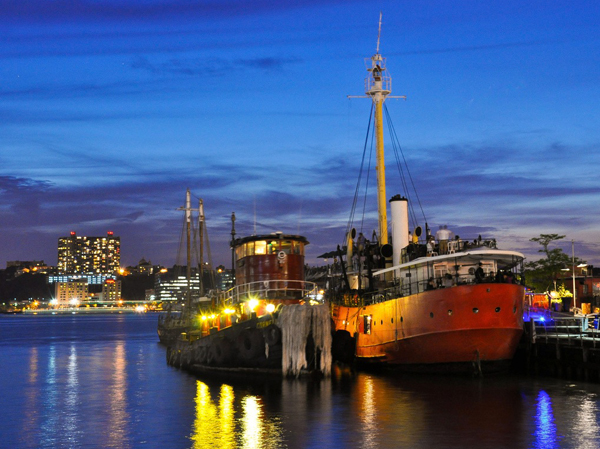 View of the Frying Pan on the Hudson River in New York City