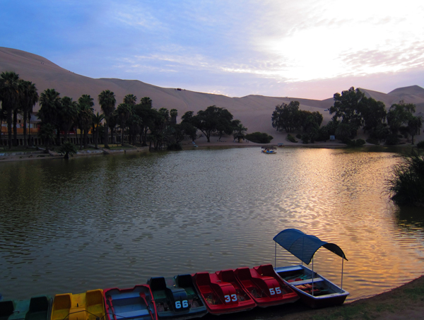 Sunset in Huacachina, Peru