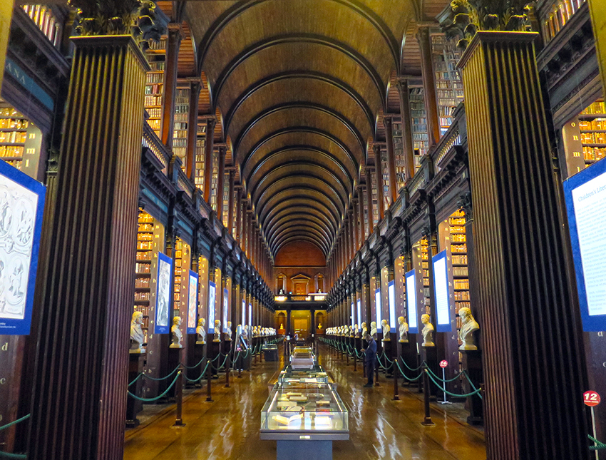 Things to do in Ireland - Long Room of Trinity College in Dublin