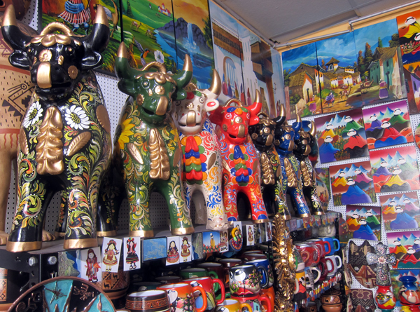 Colorful Trinkets at the Markets in Lima Peru