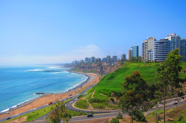 Lima Coast from Miraflores Lima Peru