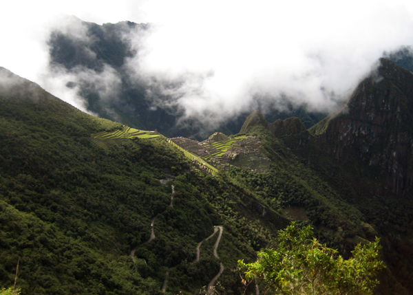 The view of Machu Picchu from the Sun Gate