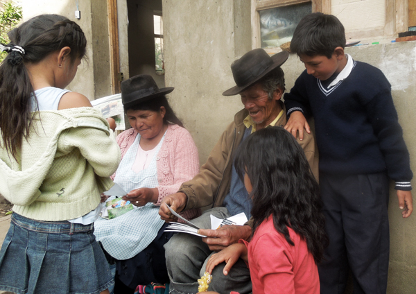 Sharing Photos in Morado K'asa Bolivia