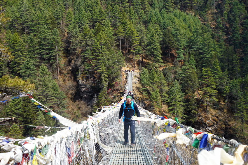 Mt Everest Base Camp Trek - Bridge Crossing