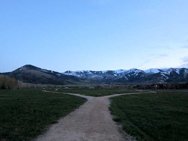 Fork in the Bike Path - Park City, Utah