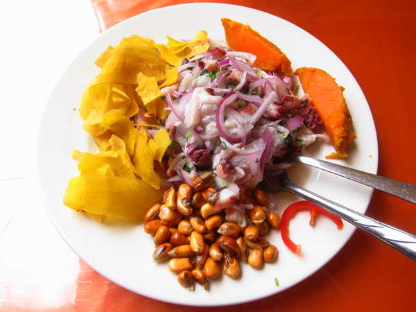 Ceviche in Mancora, Peru