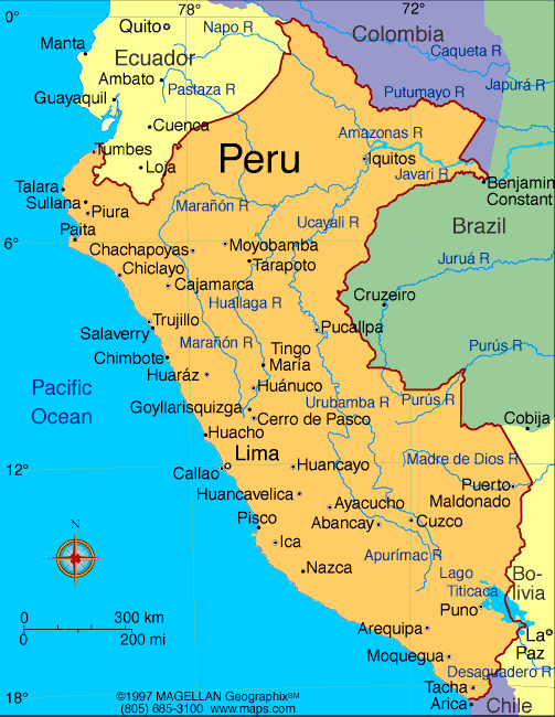 Map of Peru