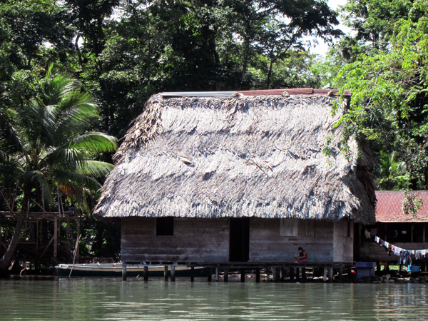 A typical home along Rio Dulce, Guatemala