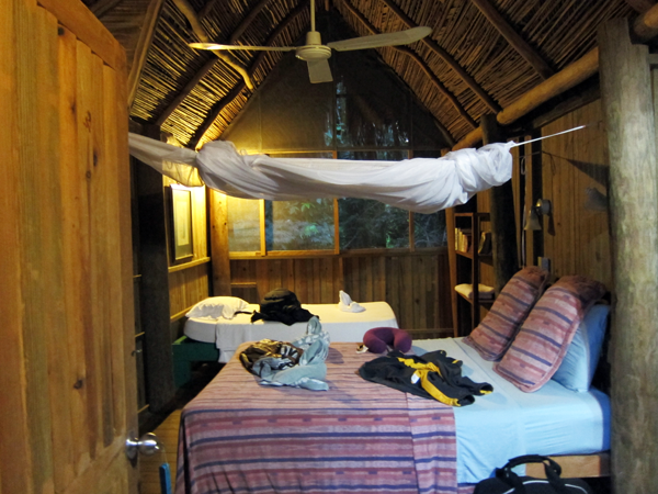 The Private Bungalows at the Tortugal Marina Hotel in Rio Dulce, Guatemala