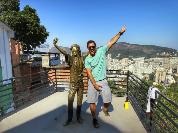 Michael Jackson in Santa Marta Favela in Rio de Janeiro Brazil