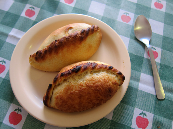 Saltañas at the Patio in Sucre, Bolivia