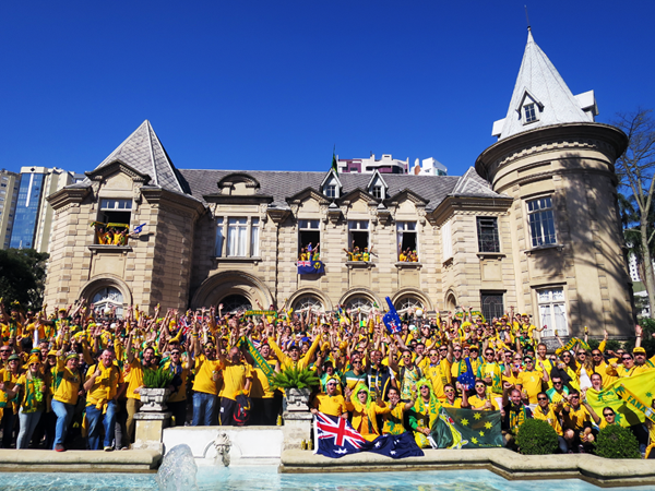 Brazil World Cup 2014 - Fanatics Arrive in Curitiba