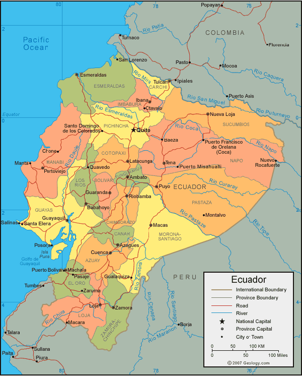 Map of Ecuador