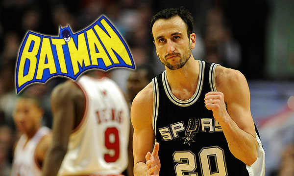 Argentina basketball Player, Manu Ginobili Catches Bat at Spurs Game