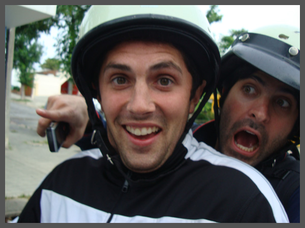 Riding Motos in Colonia, Uruguay