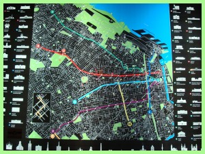 The Subte Map in Capital Federal Buenos Aires